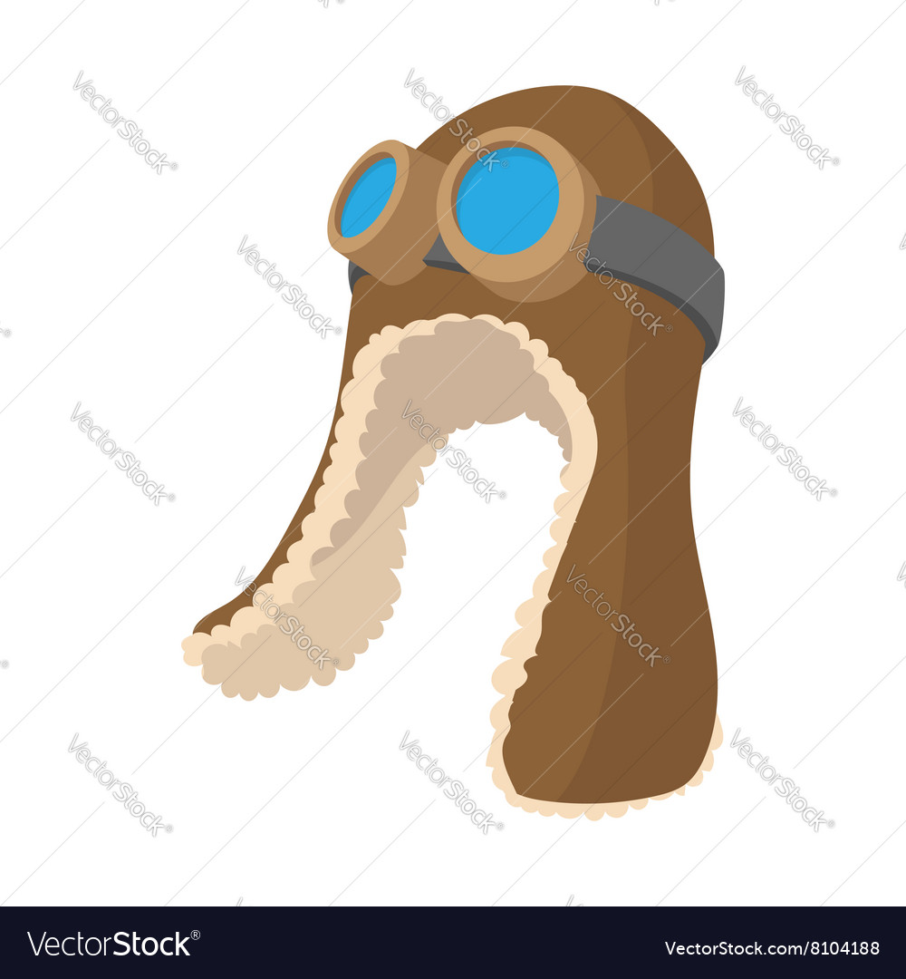 Flying helmet and goggles icon cartoon style Vector Image Flying helmet and goggles icon cartoon style Vector Image