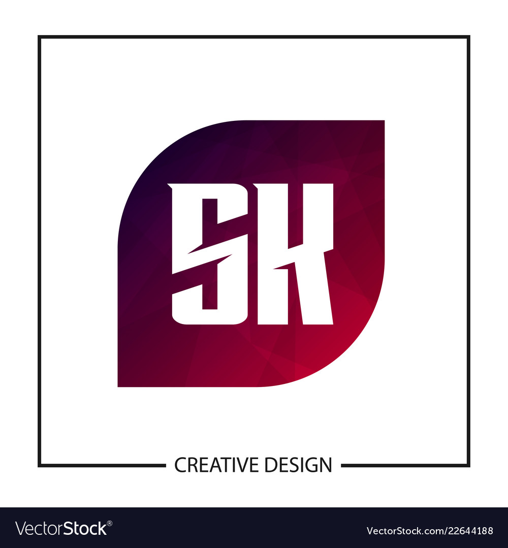 Initial letter sk logo template design