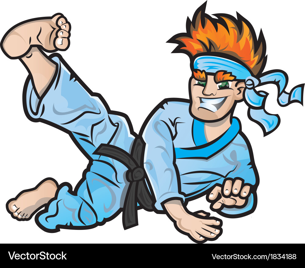 Karate Kid Royalty Free Vector Image Vectorstock