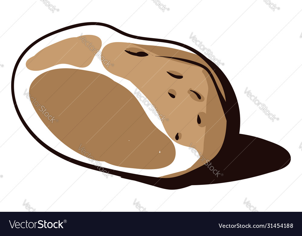 Potato drawing on white background