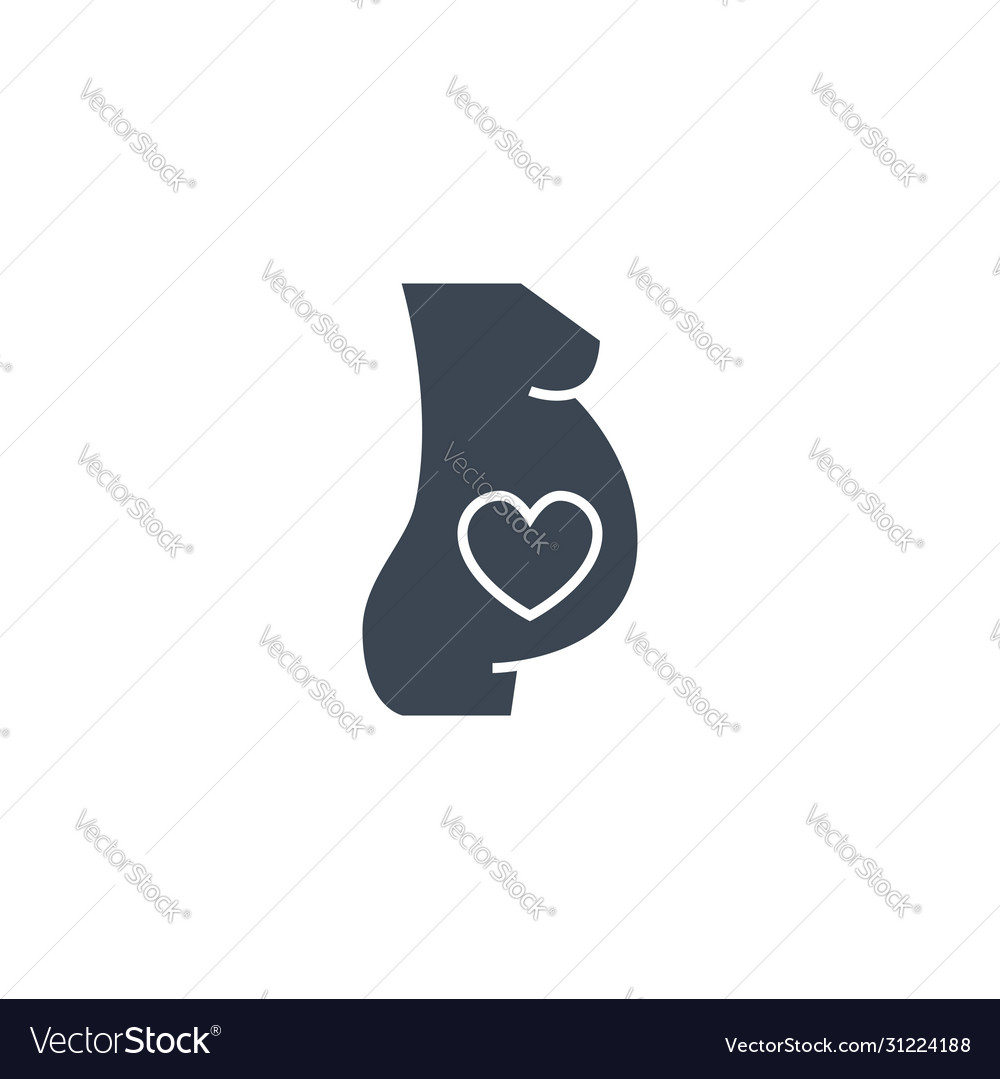 Pregnancy related glyph icon vector image Pregnancy related glyph icon