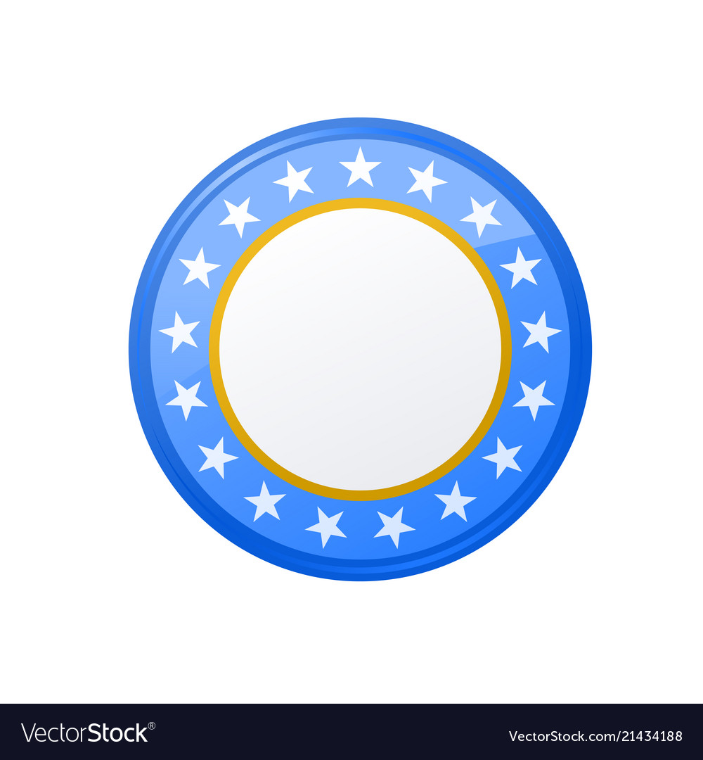 Round campaign badge with stars