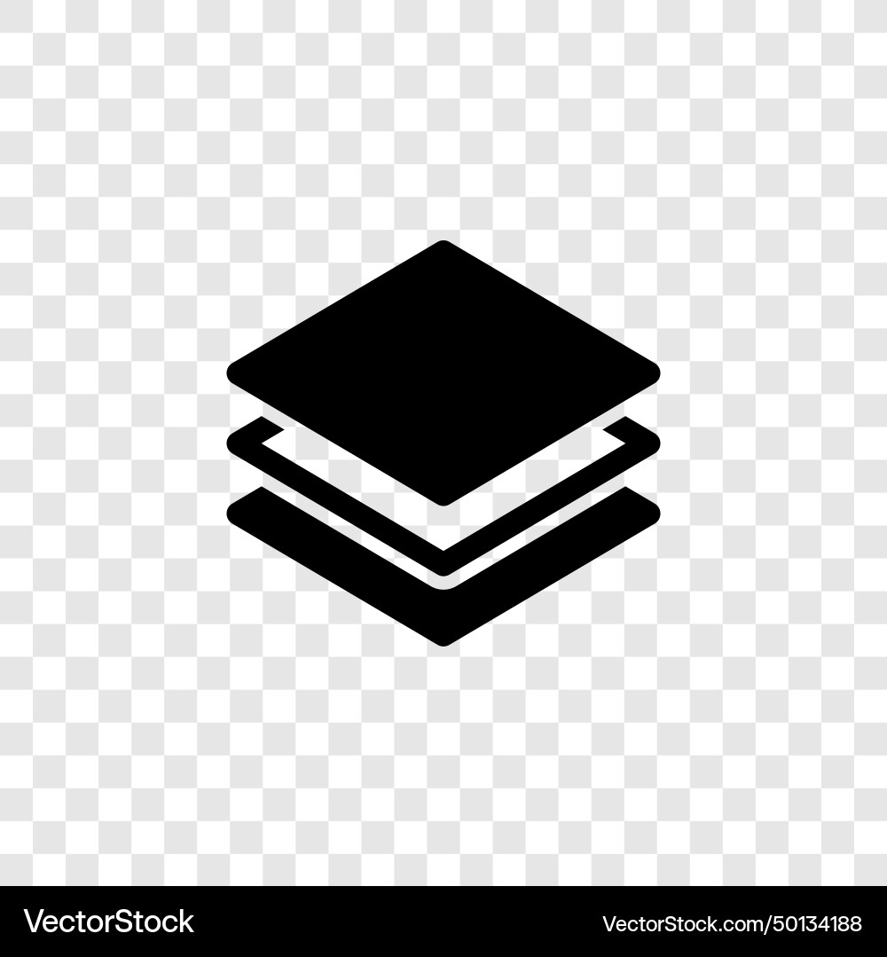 Layer Stack Template Vector Stack layers with black color Royalty Free Vector Image