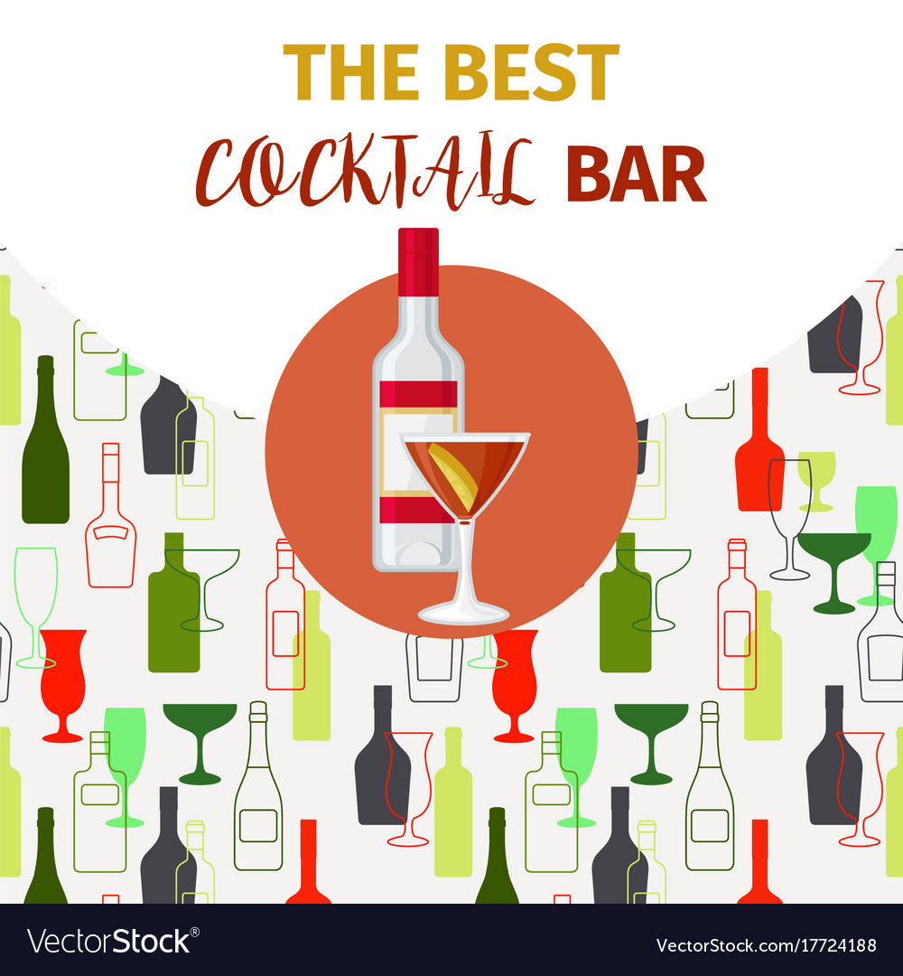 Vodka and red cocktail bar banner