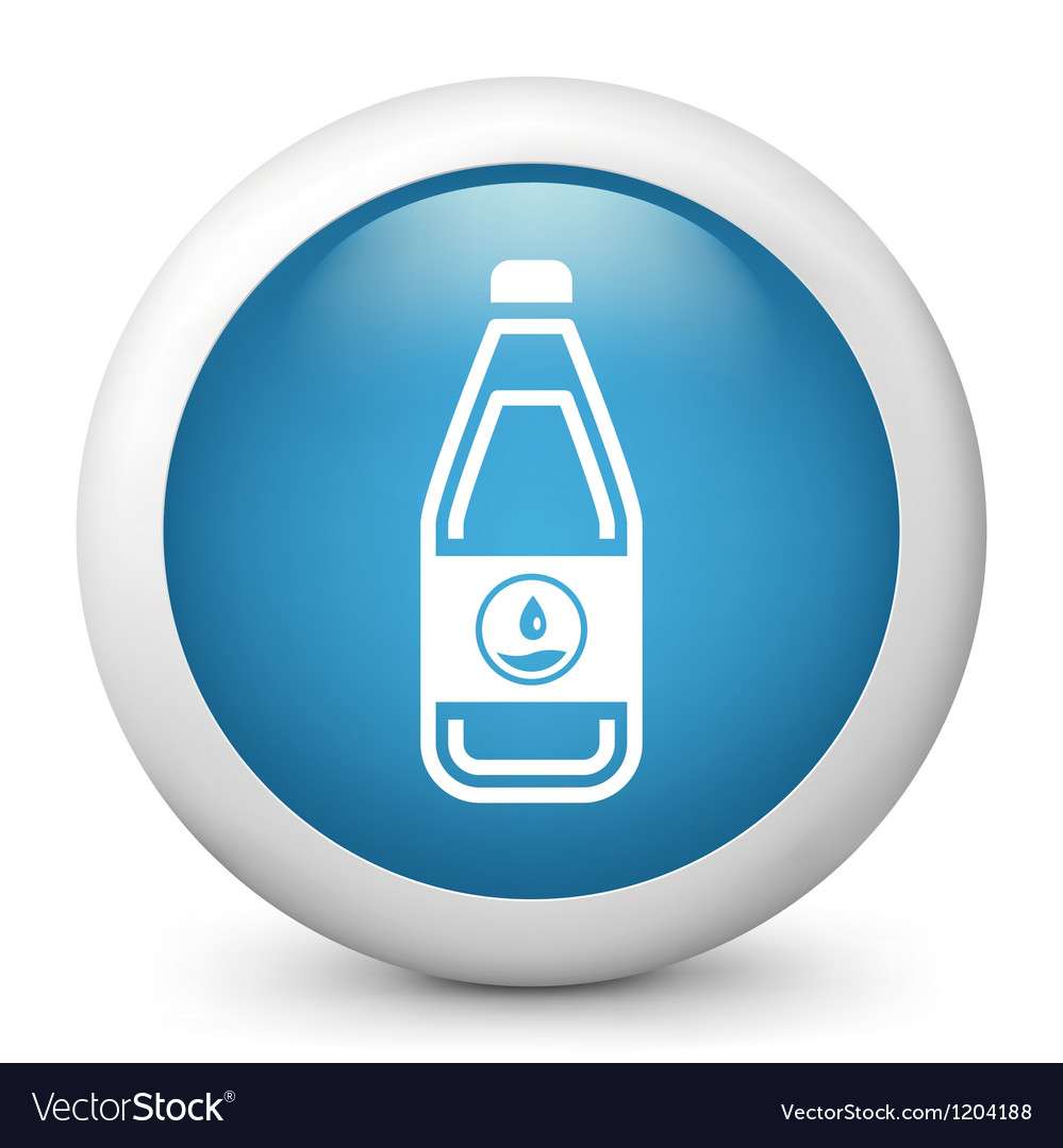 Water bottle glossy icon