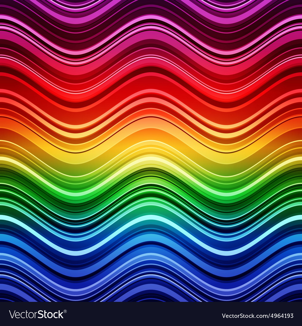 Rainbow colorful warped stripes background Vector Image