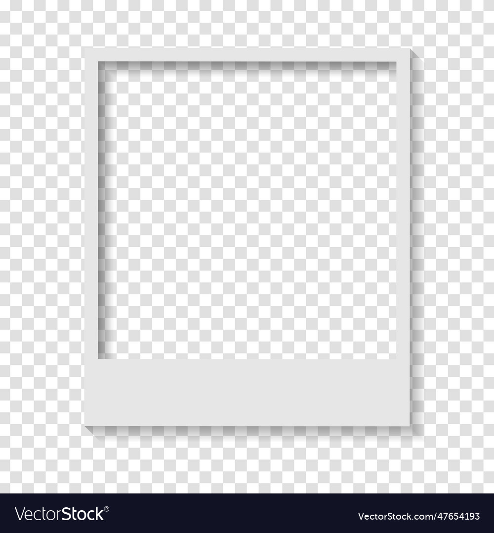 Blank transparent paper polaroid photo frame Vector Image