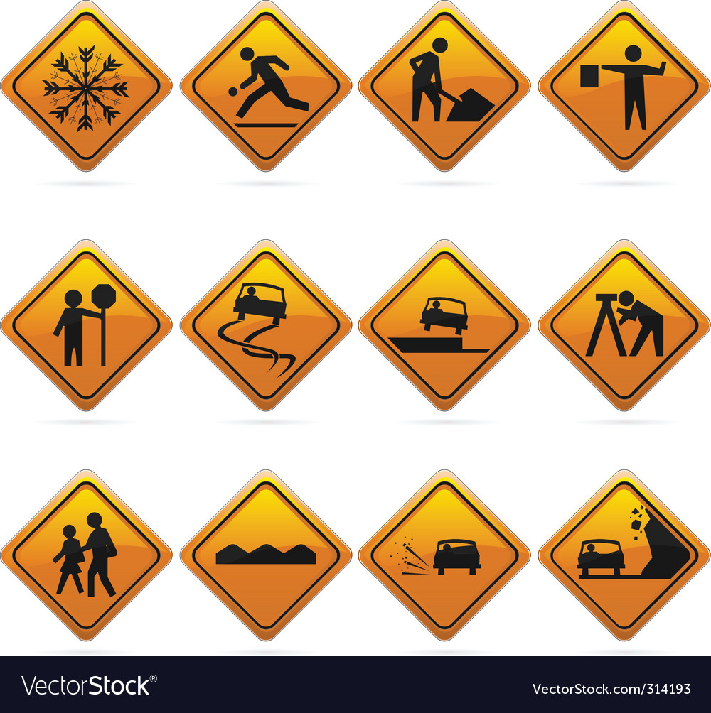 Diamond Road Signs Royalty Free Vector Image VectorStock