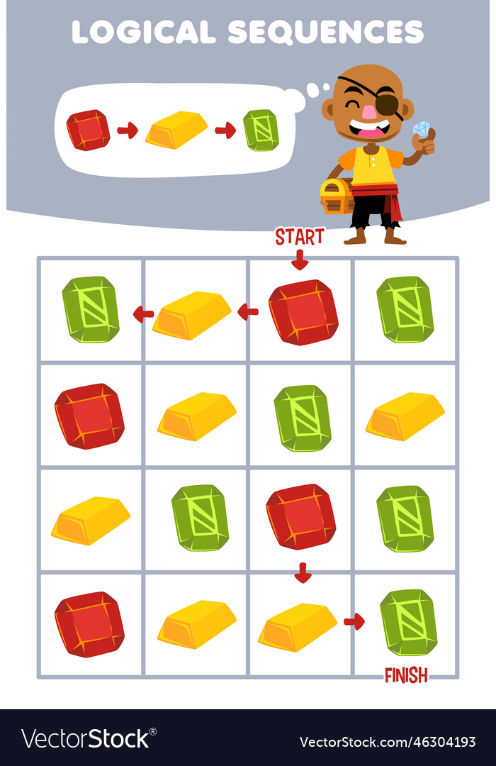 Education game for children logical sequence help Vector Image