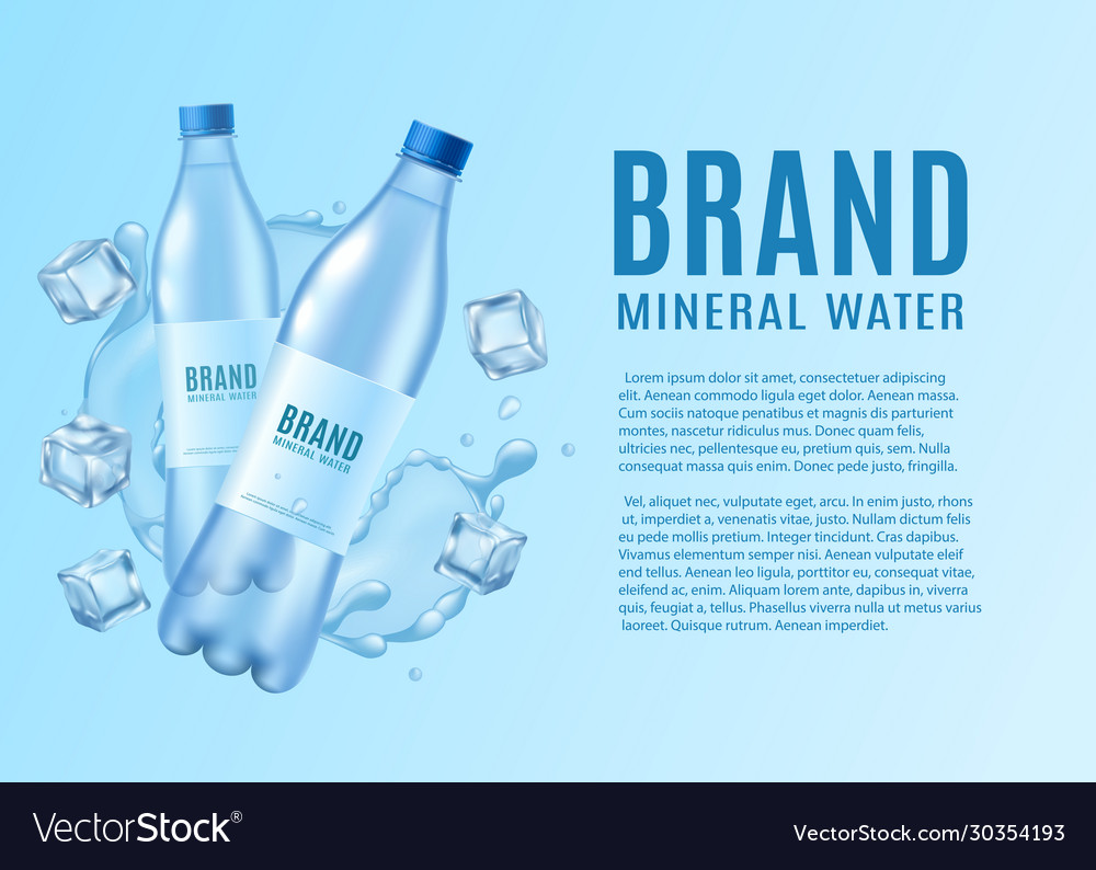 Fresh Natural Water Ad Poster Template - Realistic