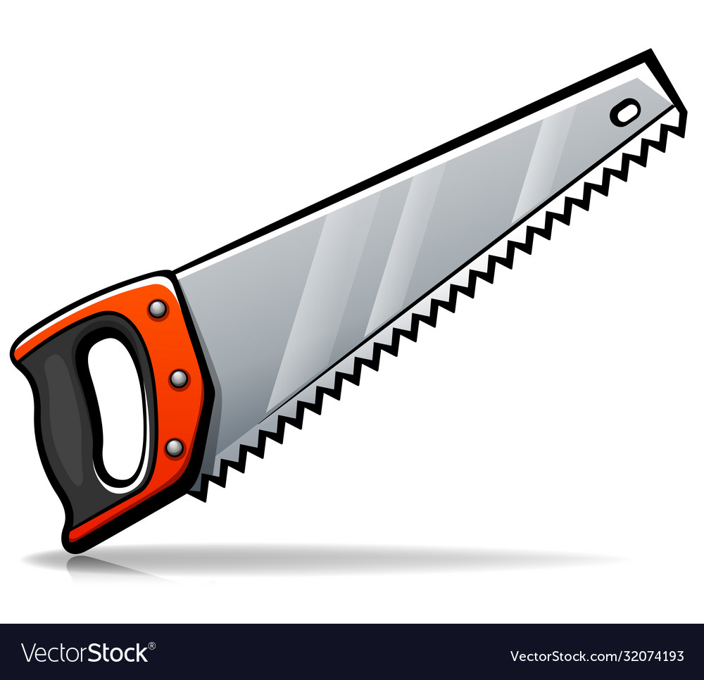 Hand saw cartoon isolated Royalty Free Vector Image