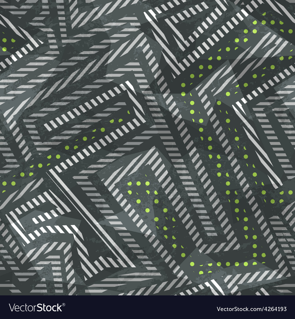 Industrial seamless pattern with grunge effect Vector Image