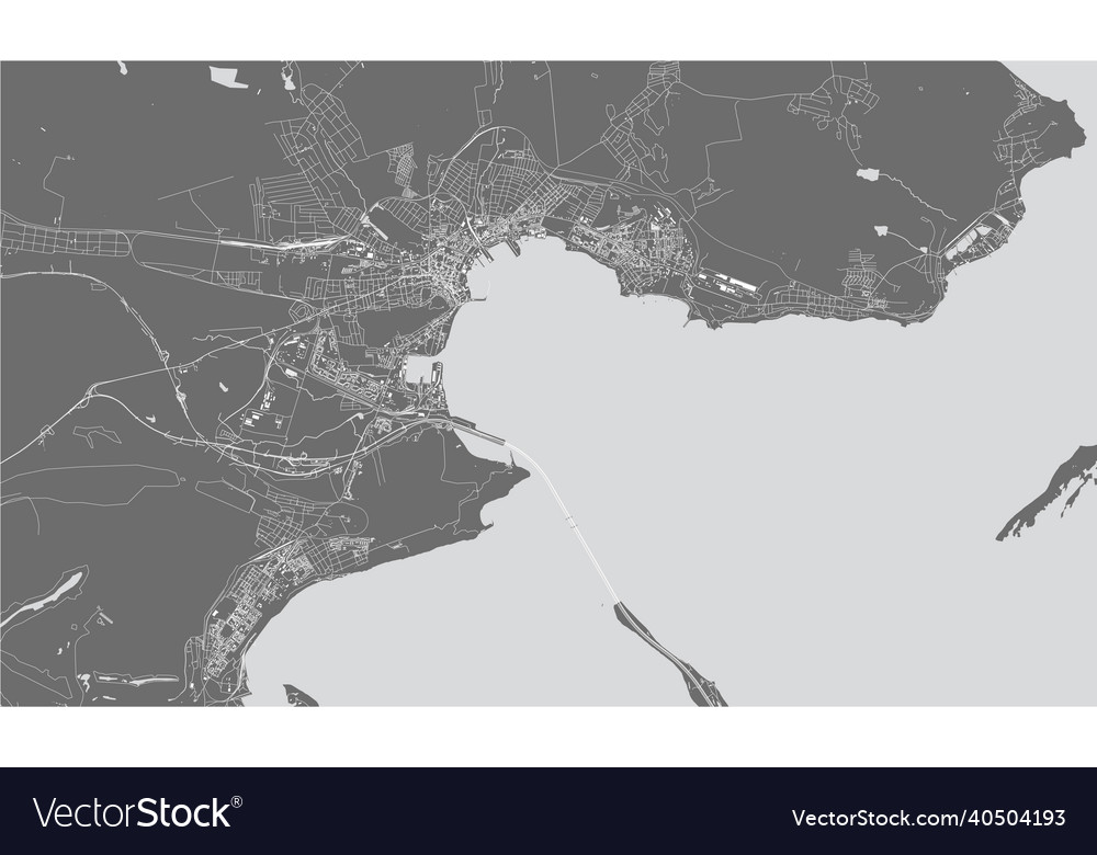 Map of the city kerch crimea Royalty Free Vector Image