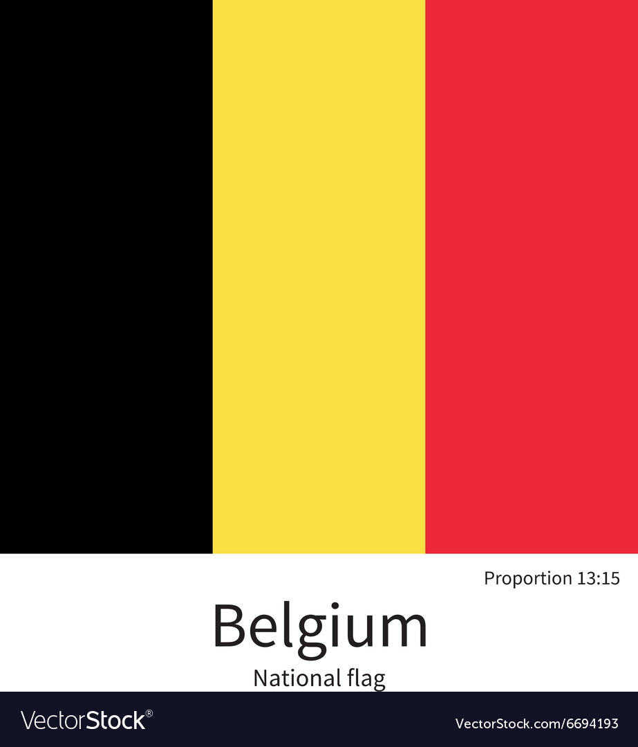 National Flag Of Belgium With Correct Proportions Vector Image