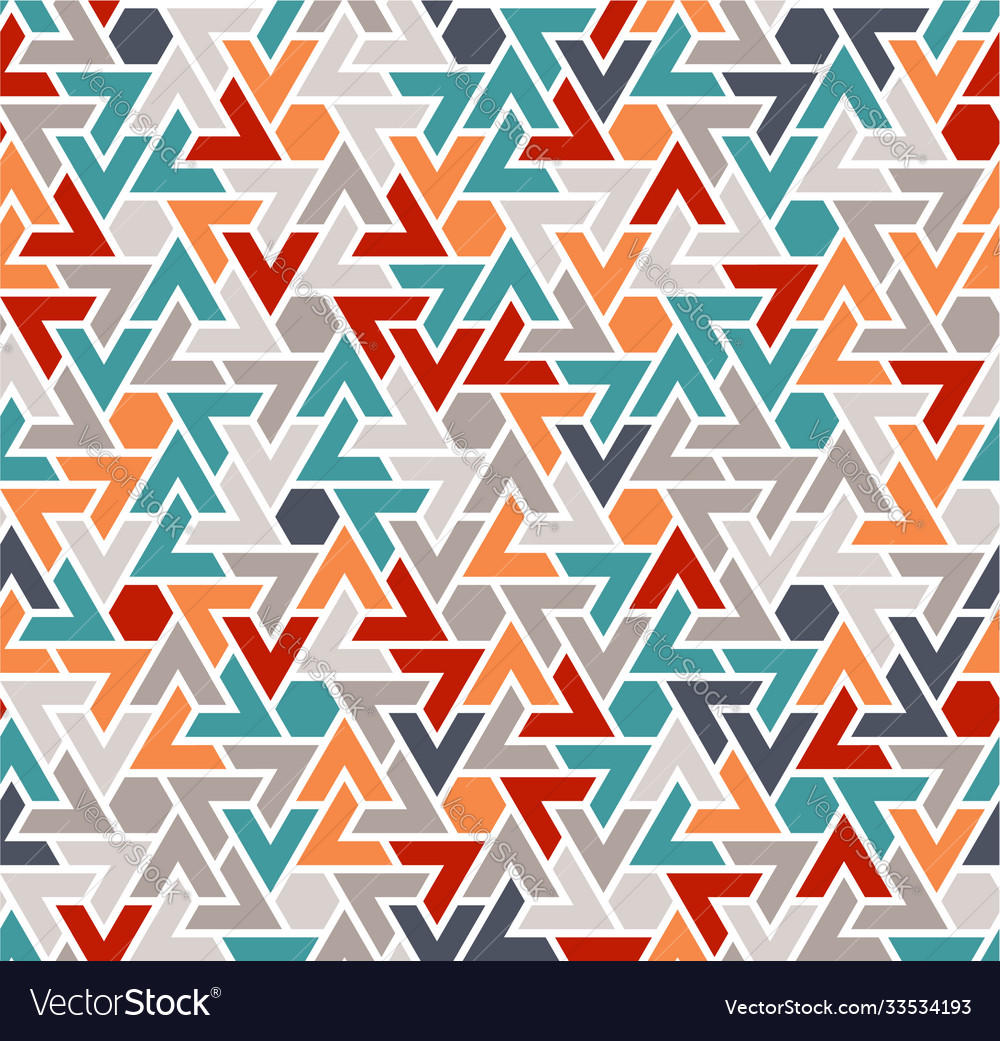 Seamless geometric color pattern repeating Vector Image