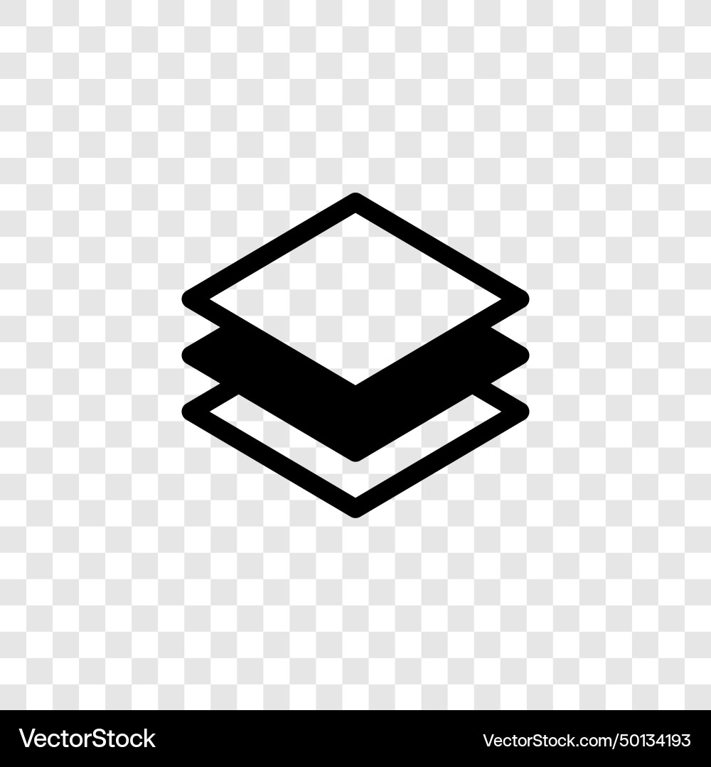 Layer Stack Template Vector Stack layers with black color Royalty Free Vector Image