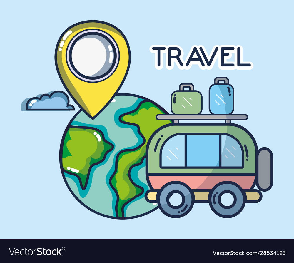 World bus luggage gps navigation pointer tourist