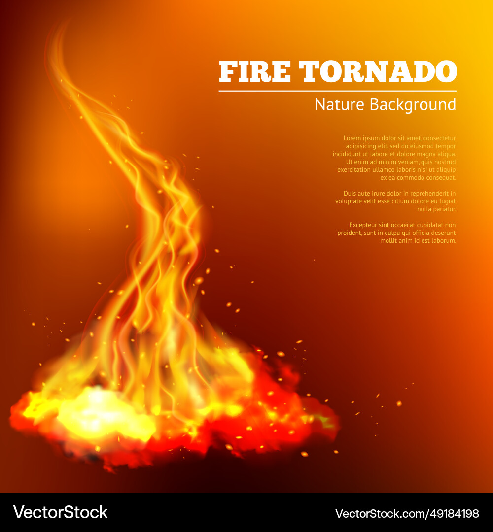 Fire tornado Royalty Free Vector Image - VectorStock