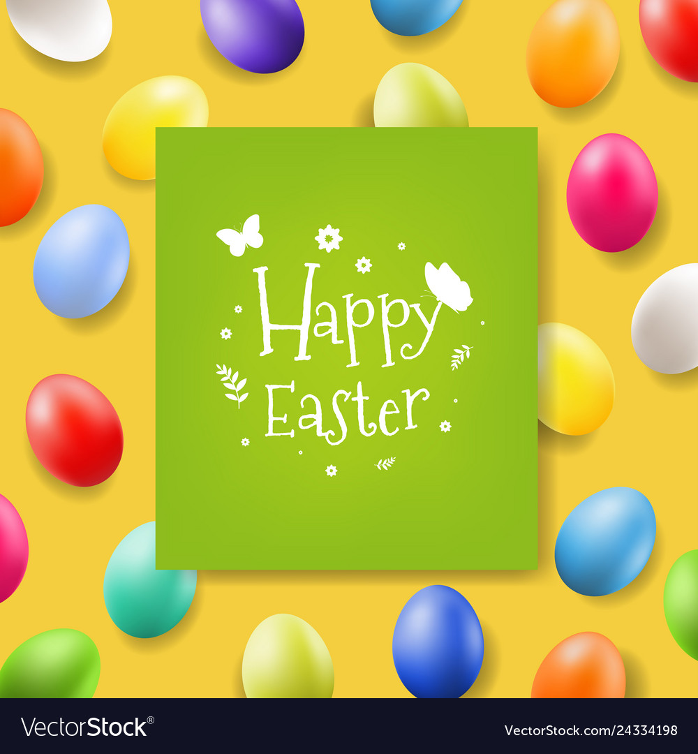 Happy easter day vector image Happy easter day