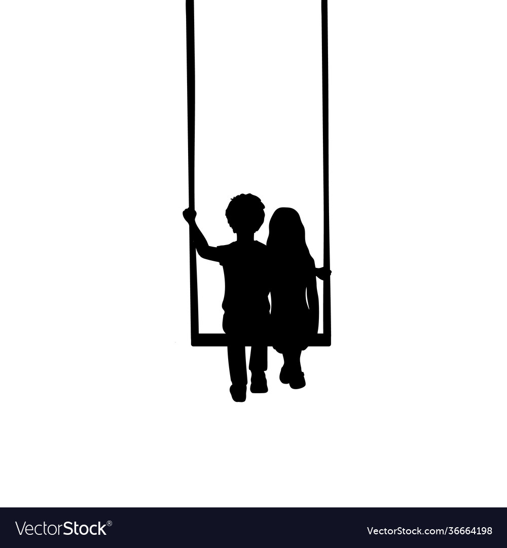 Boy growing up to Man silhouettes Stock Illustration