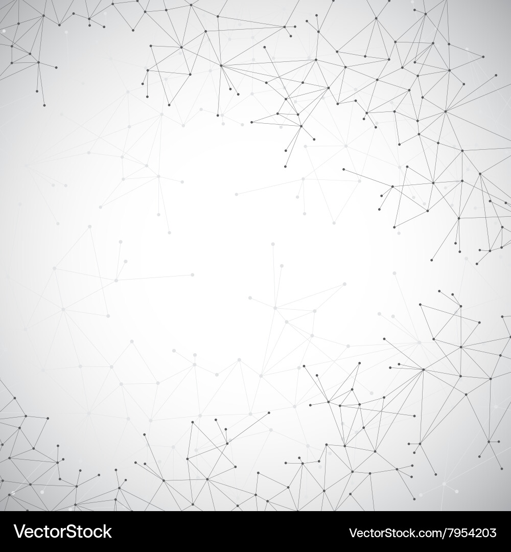 Geometric grey background molecule Royalty Free Vector Image