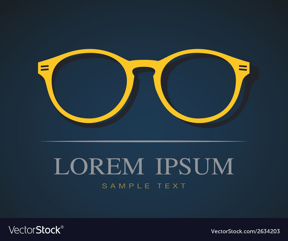Image of glasses orange Royalty Free Vector Image
