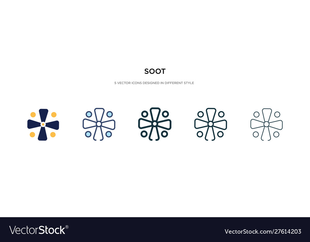 Soot icon in different style two colored and Vector Image