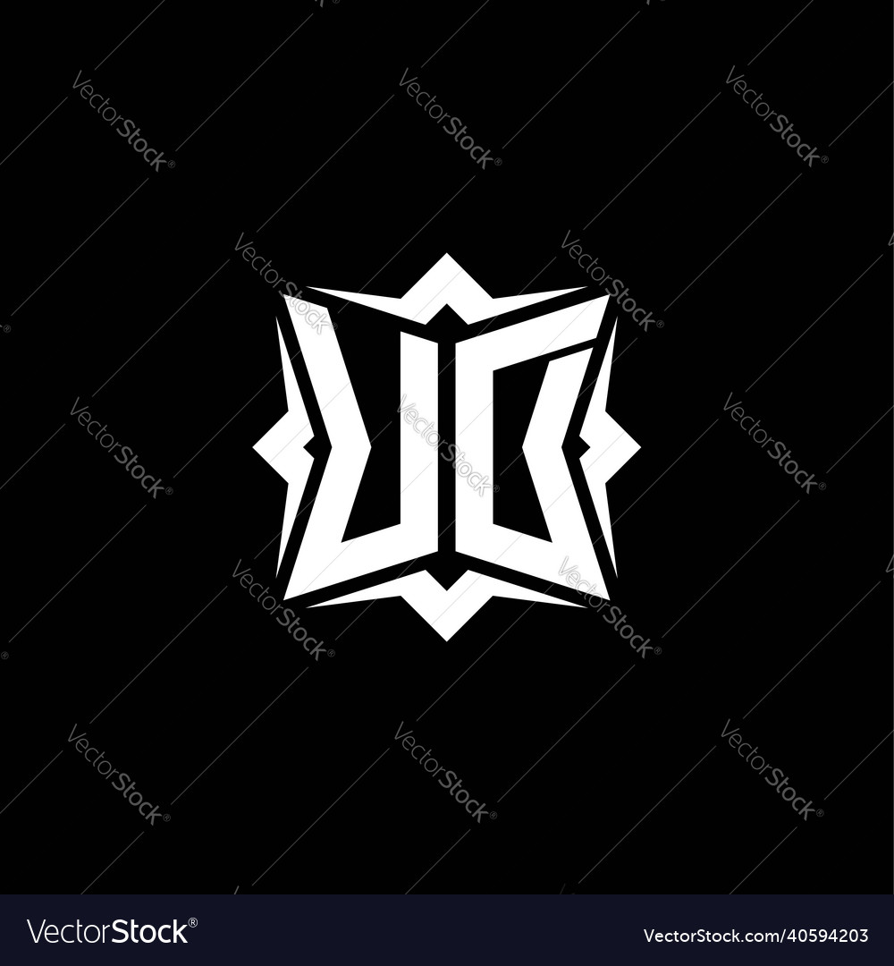 Ud logo monogram geometric modern design