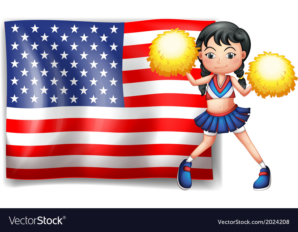 A Cheerleader From Usa Royalty Free Vector Image