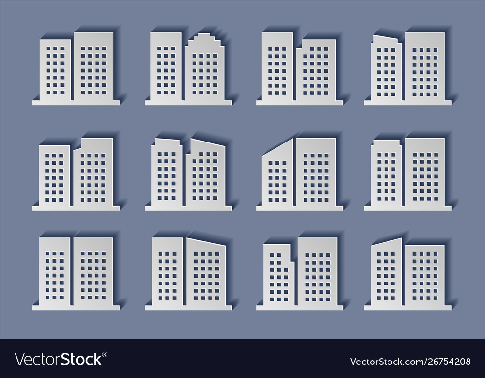 Architecture modern paper cut building