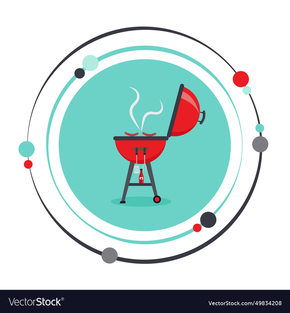 Barbecue cooking icon Royalty Free Vector Image