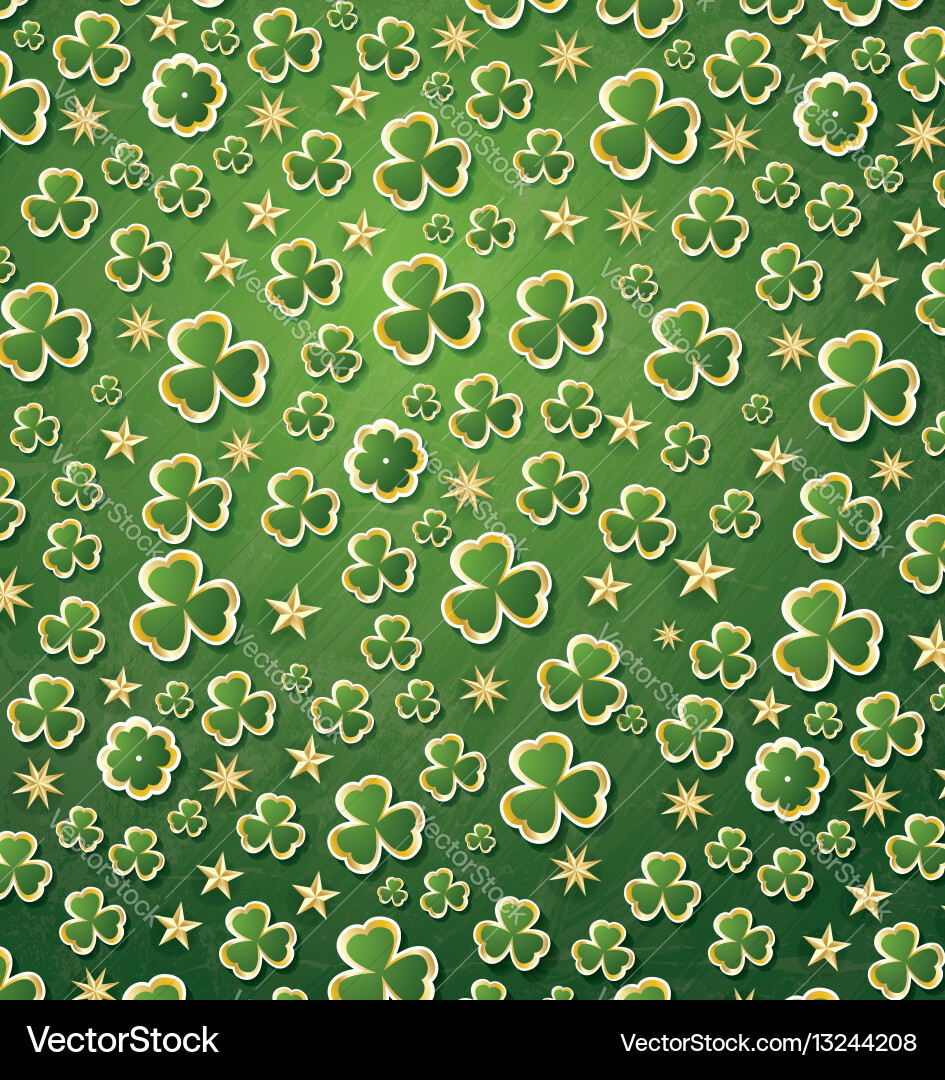 Clover pattern for st patricks day Royalty Free Vector Image