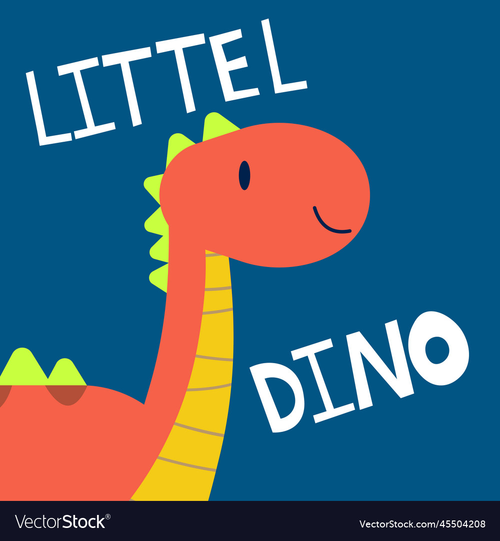 Süße rote Dinosaurier und kleine Dino Slogan Design