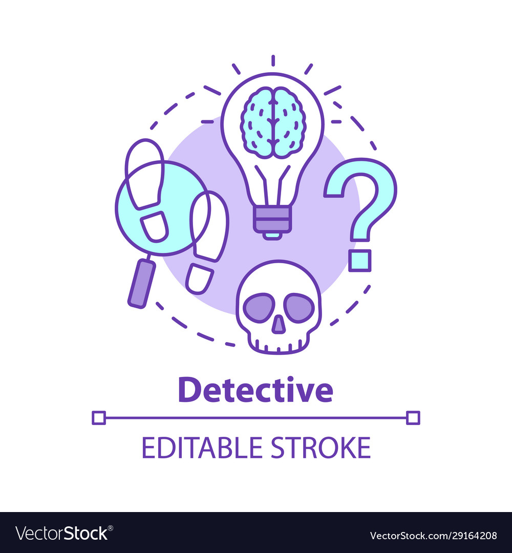 Detective literature concept icon crime fiction