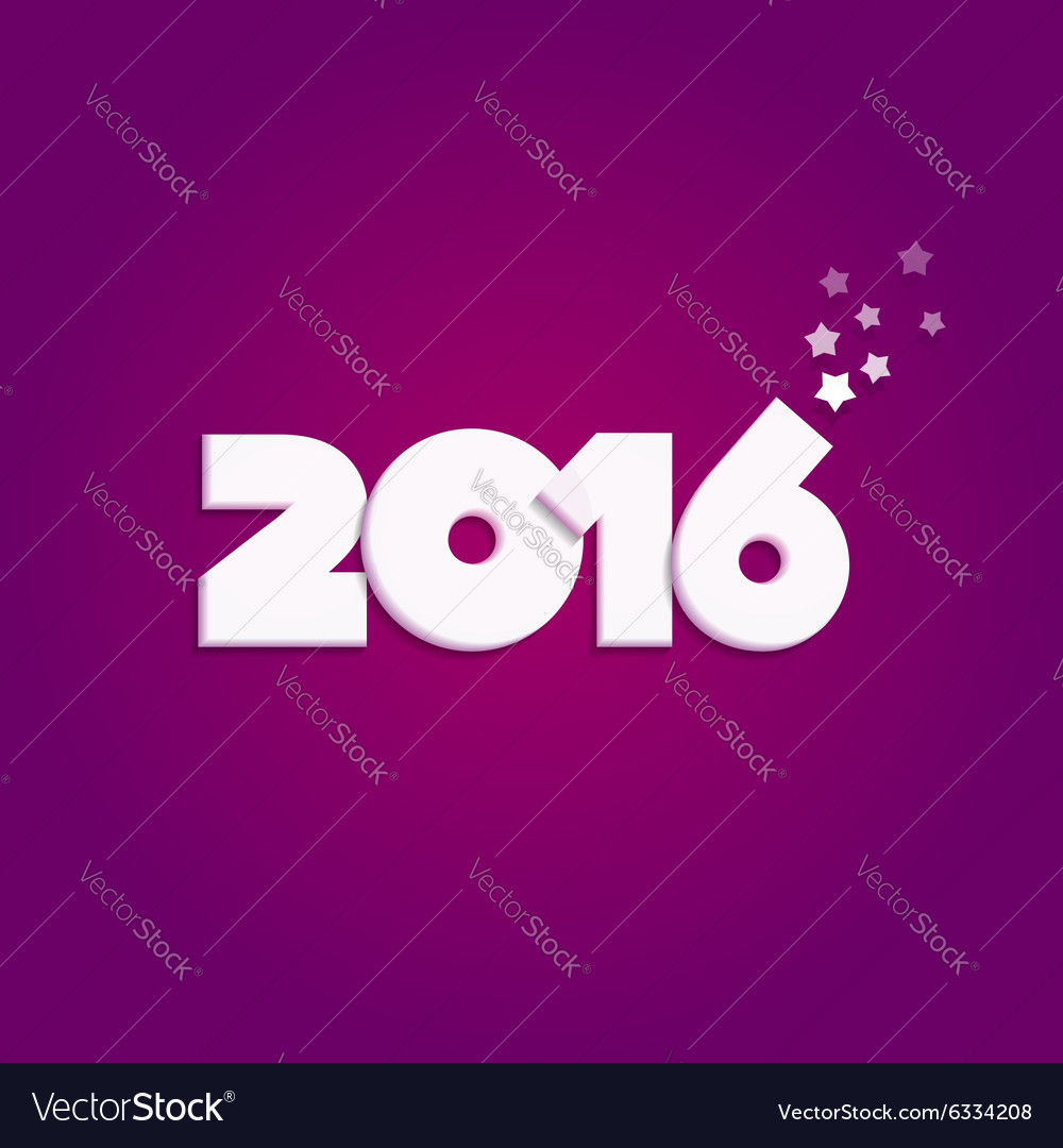 Happy new year 2016 greeting card design Vector Image