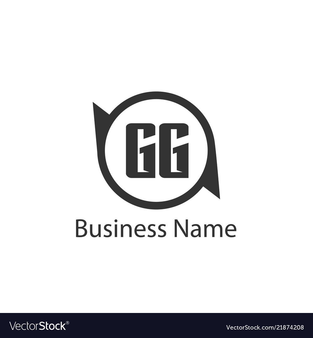 Initial letter gg logo template design