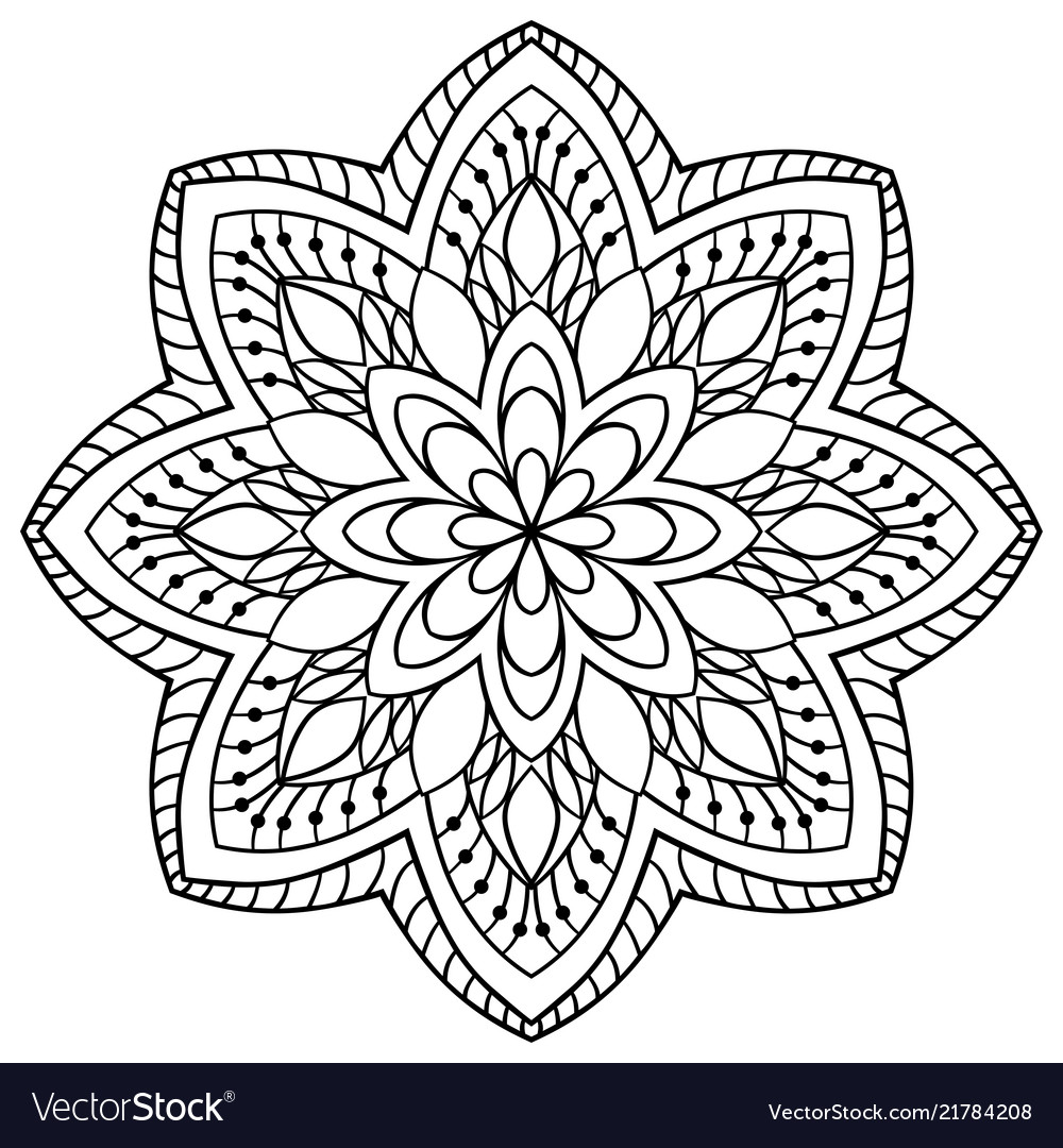 Download Ornamental simple mandala Royalty Free Vector Image