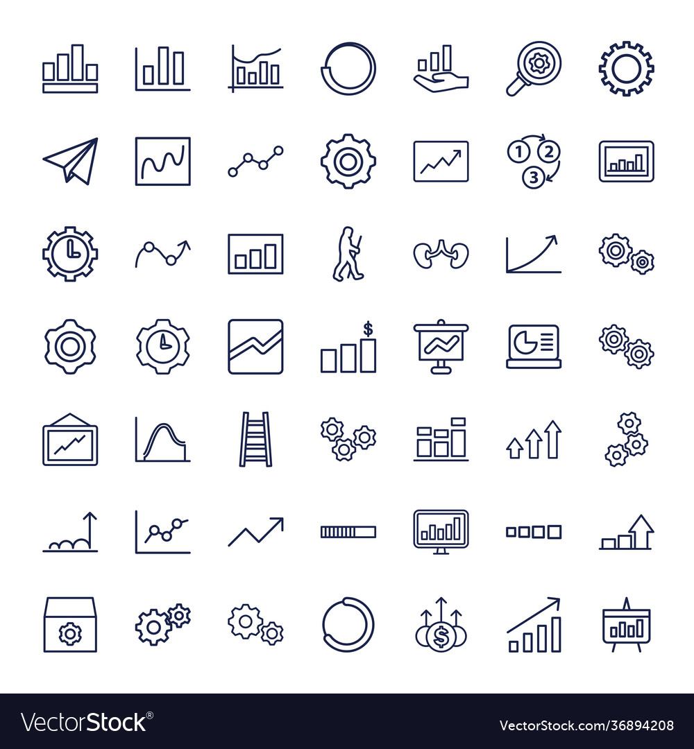 Progress icons Royalty Free Vector Image - VectorStock