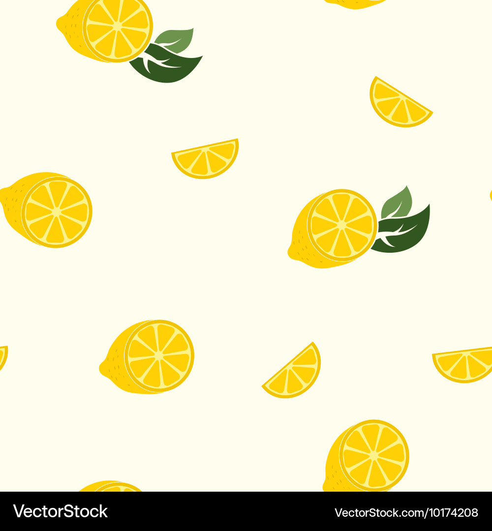 Seamless pattern with lemons Royalty Free Vector Image