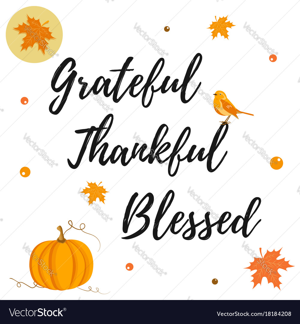 Thanksgiving background with pumpkin and text Vector Image