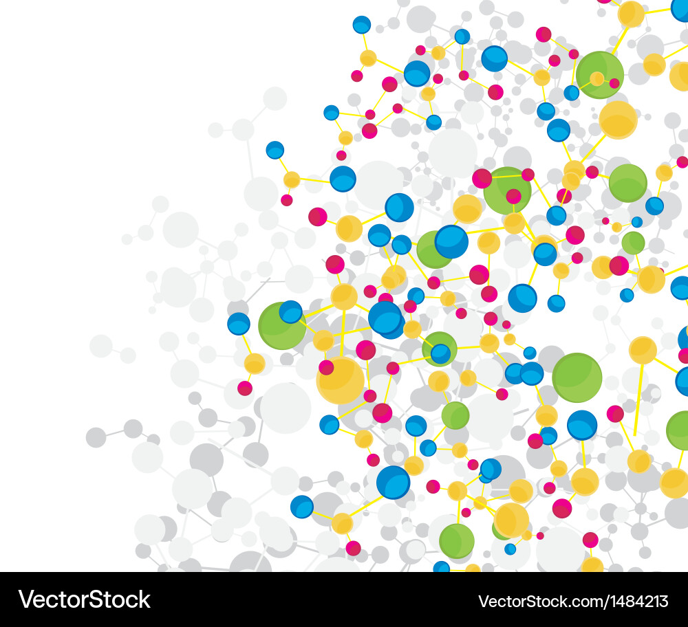 Abstract molecular structure background Royalty Free Vector