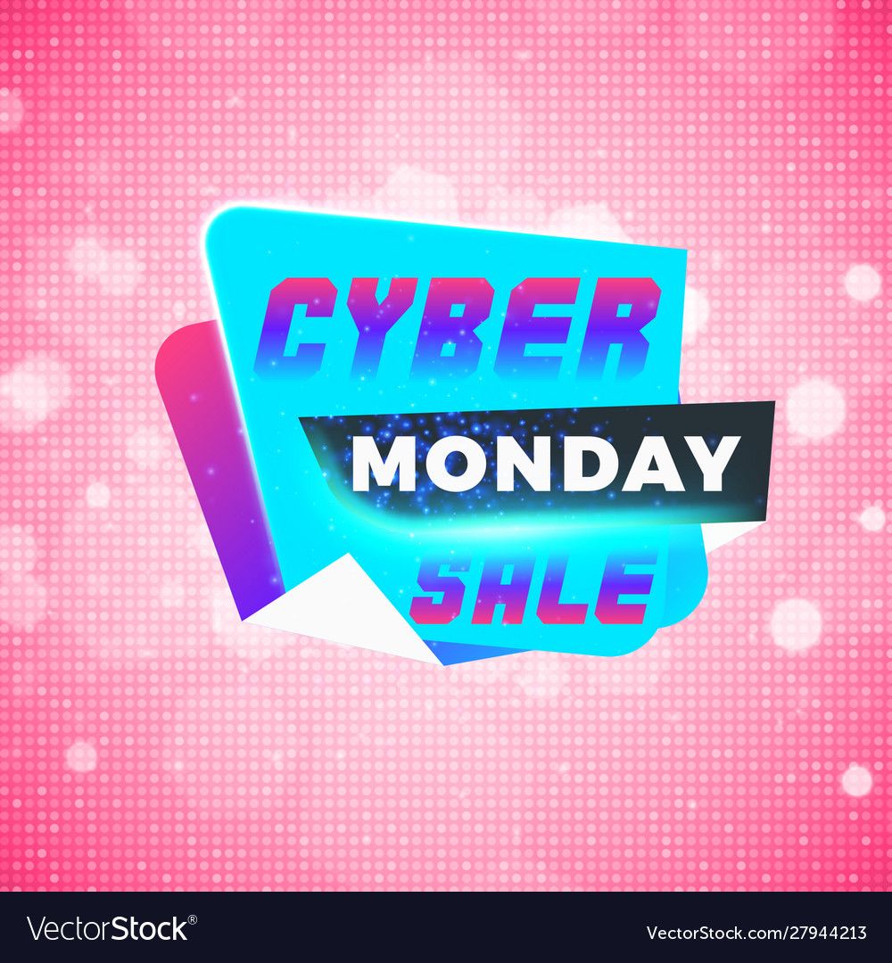 Cyber monday sale sticker discount banner special