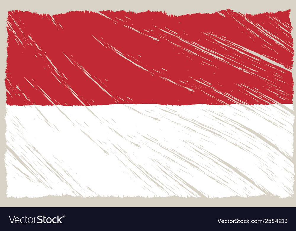 Flag indonesia with some grunge textures