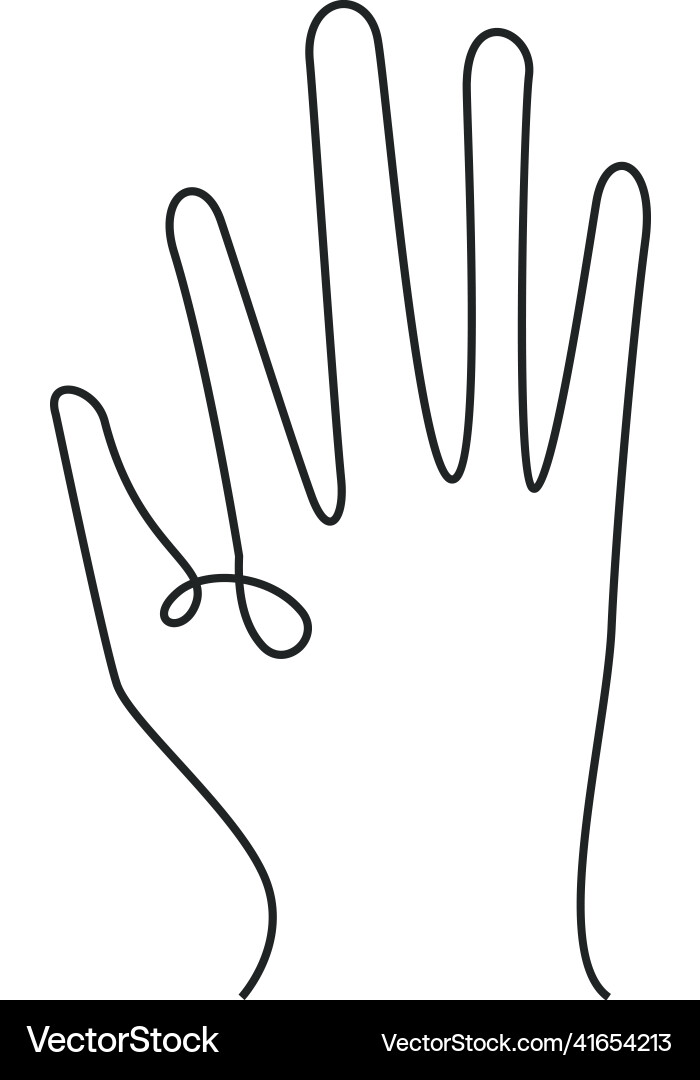 Hand human up Royalty Free Vector Image - VectorStock