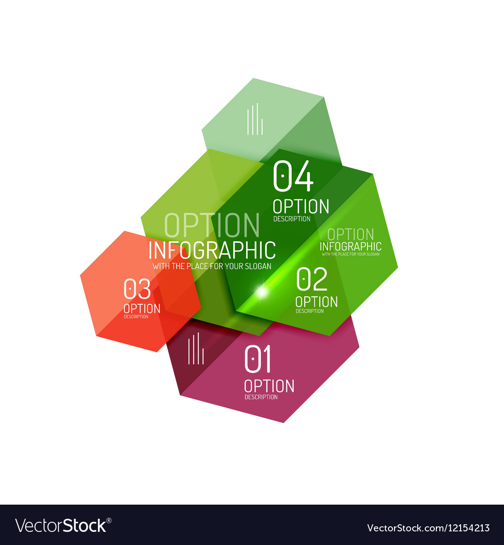 Hexagone infographic diagram templates Royalty Free Vector