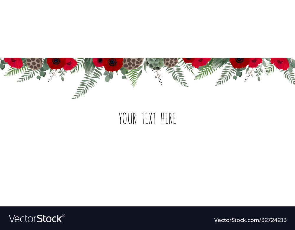 Horizontal botanical design banner