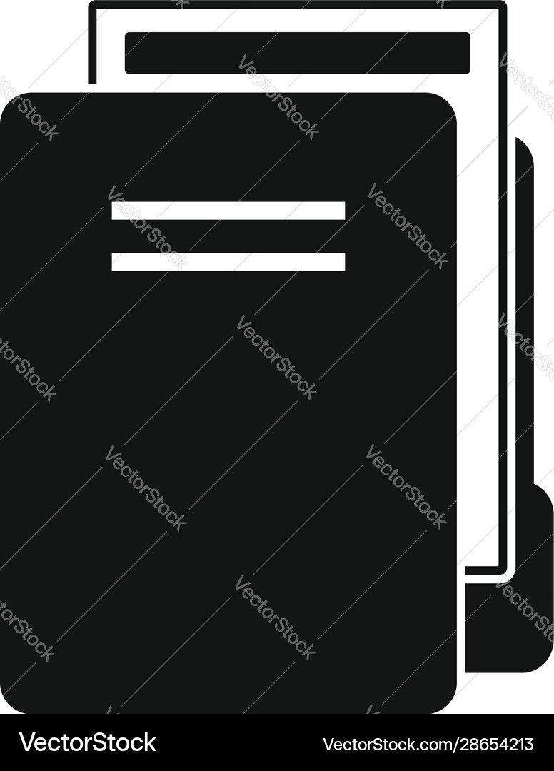 Lease folder icon simple style Royalty Free Vector Image