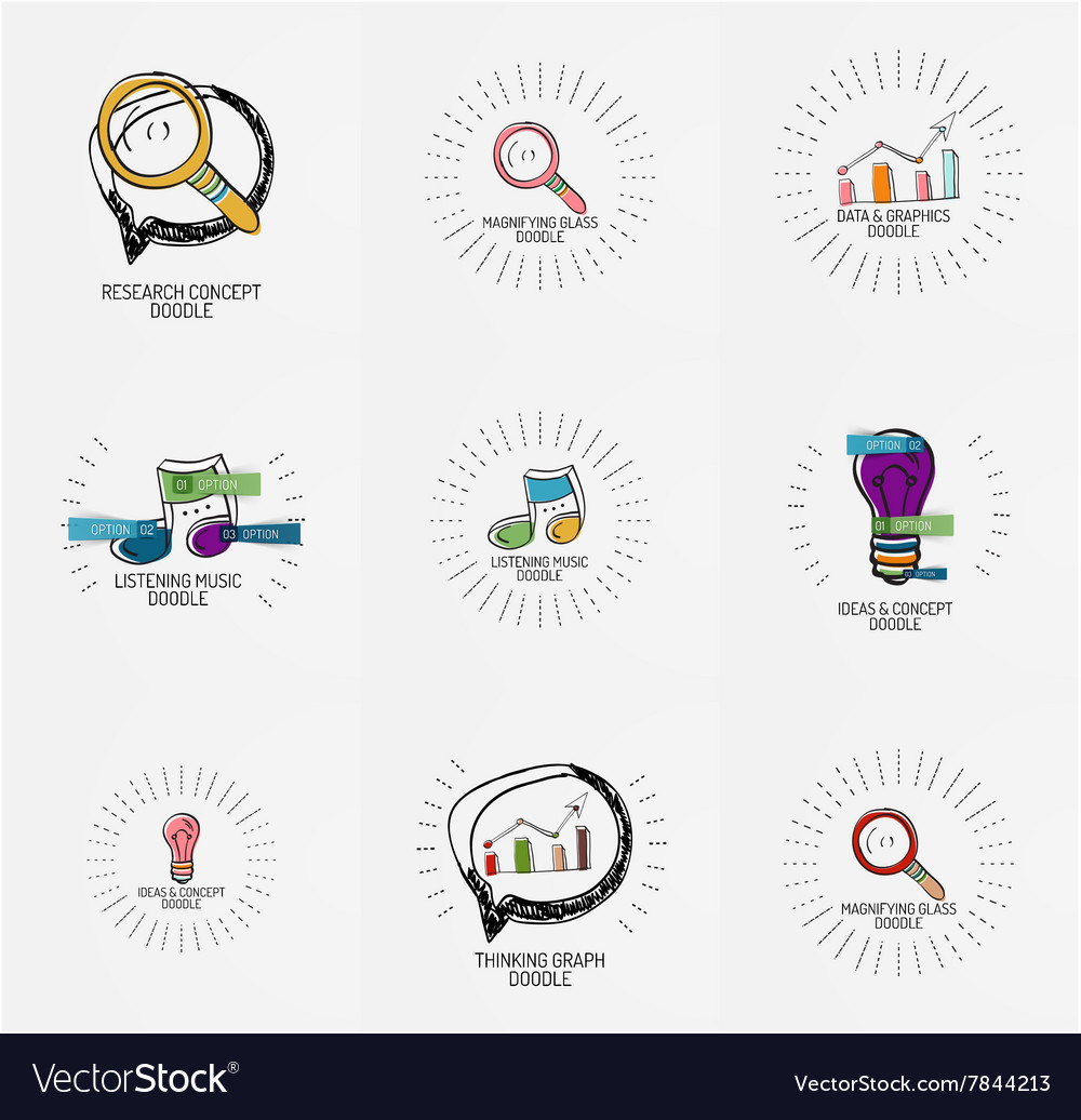 Set of hand drawn design elements Royalty Free Vector Image