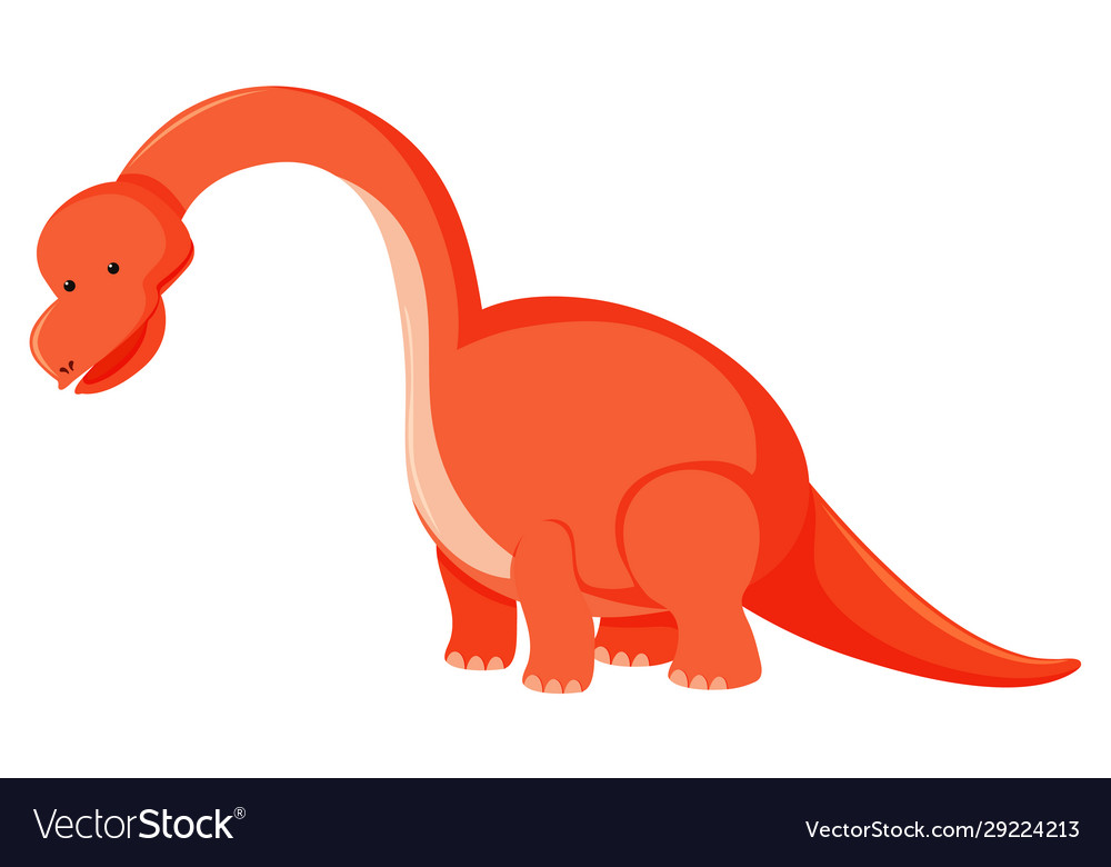 Dinosaur illustration in orange color. 18243901 PNG