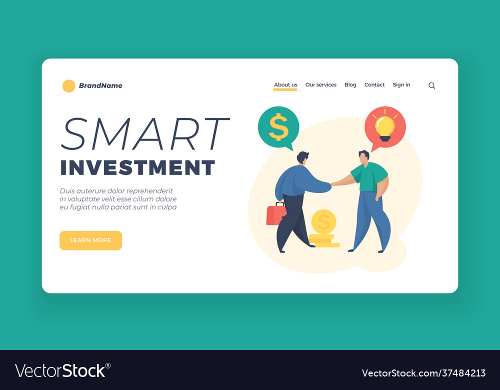 Smart investment web banner template investing